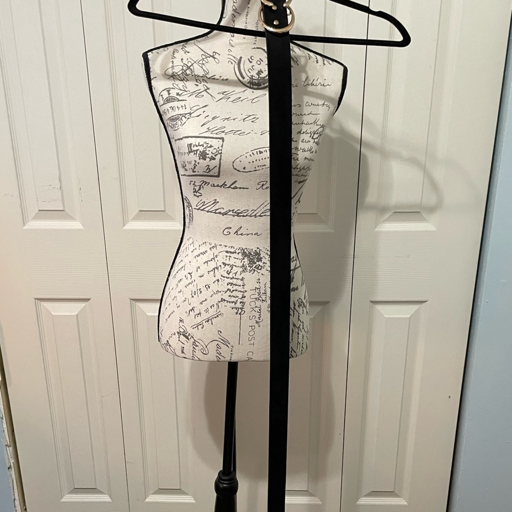 Torrid Plus size black belt with gold buckle.